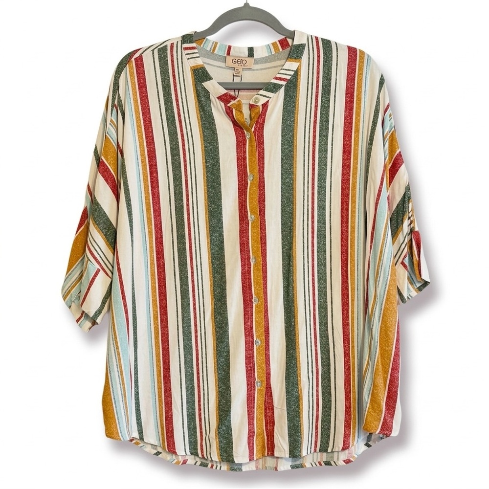 GiGiO Vibrant Striped Blouse